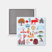 Canada Symbolen Magneet (Voorkant / Achterkant)