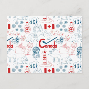 Canada   Symbolen Patroon Briefkaart