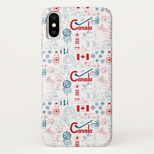 Canada | Symbolen Patroon Case-Mate iPhone Case (Achterkant)
