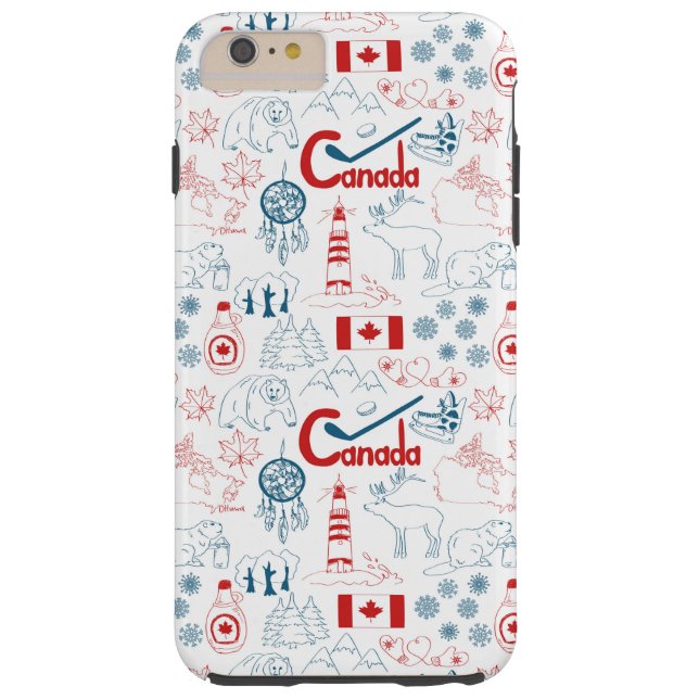 Canada | Symbolen Patroon Case-Mate iPhone Case (Achterkant)