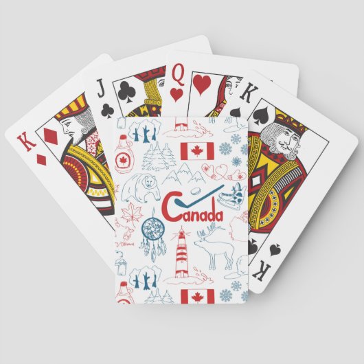 Canada | Symbolen Patroon Pokerkaarten (Achterkant)