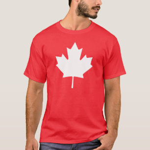 Canada T-Shirt   Canadese vlag Wit esdoornblad