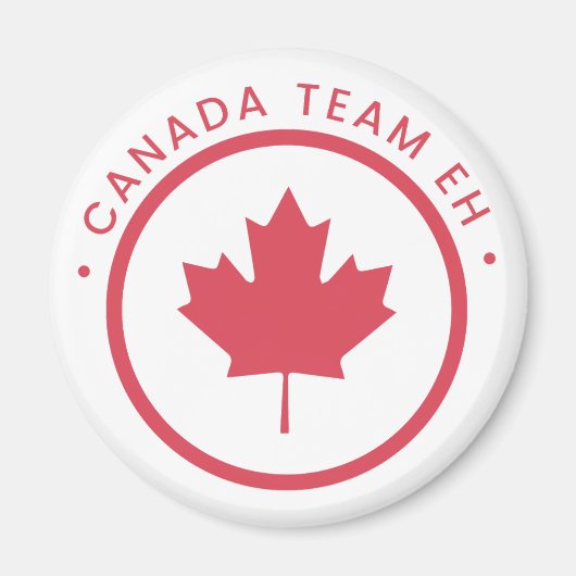 Canada Team EH Round Magnet Magneet (Voorkant)