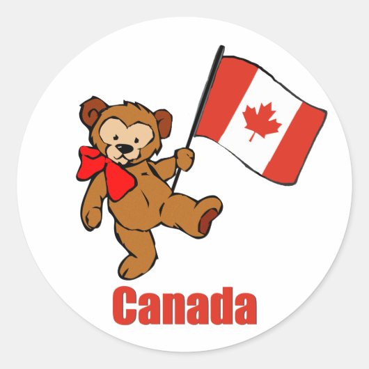 Canada Teddy Bear Sticker (Voorkant)