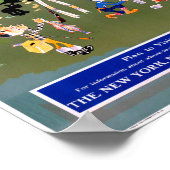 Canada Terre-Neuve Poster Vintage voyage restauré (Coin)