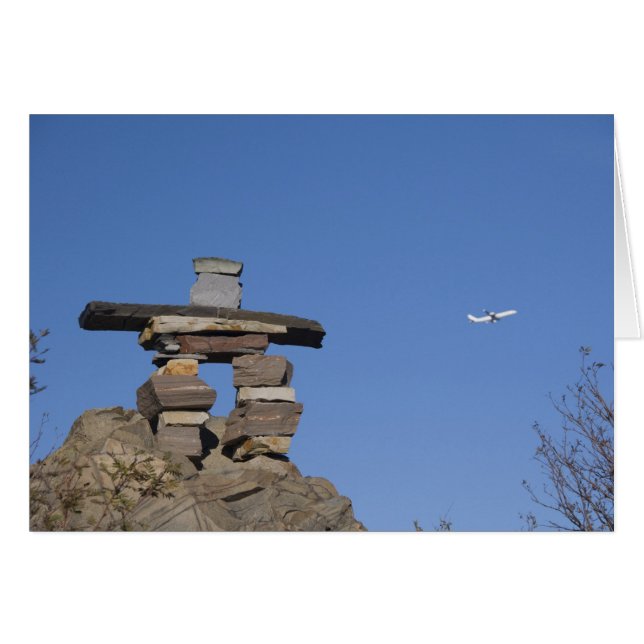 Canada, Terre-Neuve, St. John's. Inukshuk (pour (Devant horizontal)