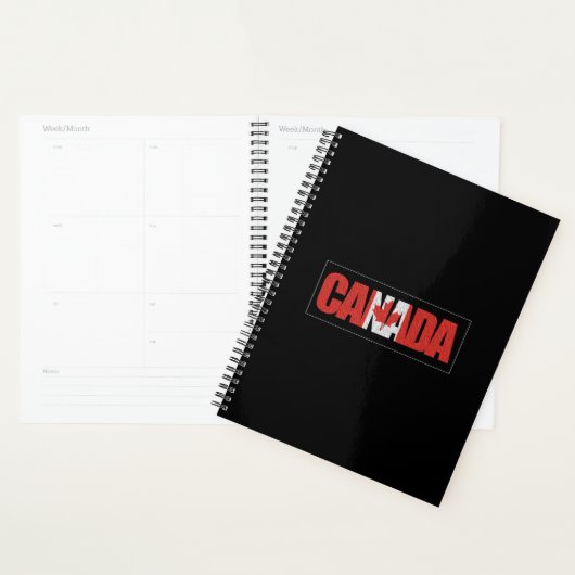 Canada, texte rouge et blanc et feuille d'érable, (Devant avec enveloppe)