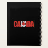 Canada, texte rouge et blanc et feuille d'érable, (Dos)