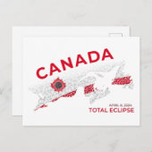 Canada Total Eclipse-Briefkaart Briefkaart (Voorkant / Achterkant)