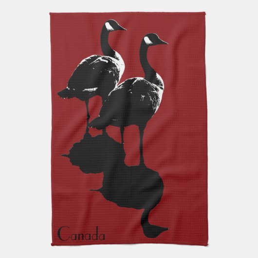 Canada Towel Aangepast Canada Goose Tea Towel Theedoek (Verticaal)