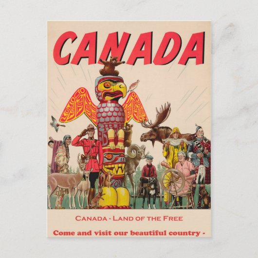  Canada Travel Briefkaart (Voorkant)