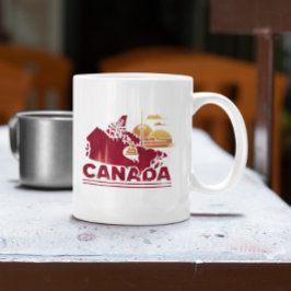  Canada Travel Landkaart Maple Leaf Koffiemok