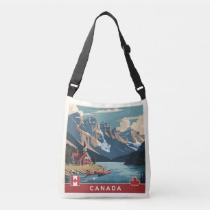 Canada Travel Poster Crossbody Tas