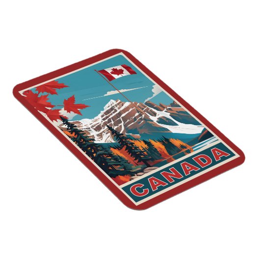 Canada Travel Poster Magneet (Rechterzijde)