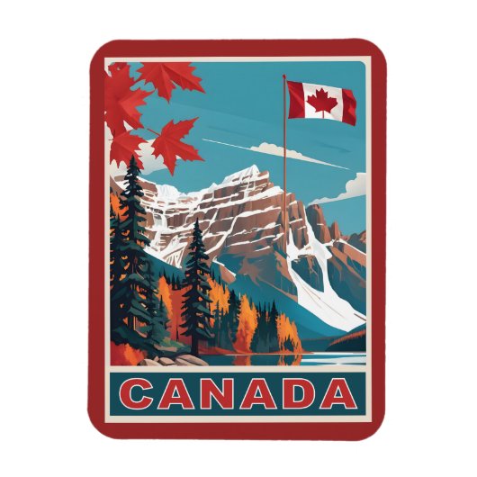 Canada Travel Poster Magneet (Verticaal)