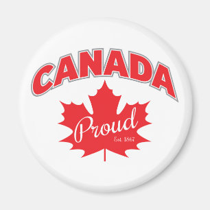 "Canada Trots Est. 1867" met esdoornblad grafisch Magneet
