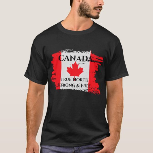 Canada True North Strong and Free T-Shirt (Voorkant)