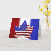 Canada US Flag Kaarten Canadese USA Custom Kaarten (Gele Bloem)
