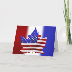 Canada US Flag Kaarten Canadese USA Custom Kaarten