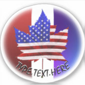 Canada USA Decal Personalized Souvenir Sticker (Voorkant)