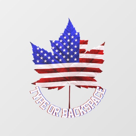 Canada USA Decal Personalized Window Decal Cling (Vel)