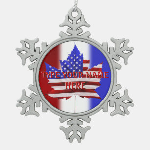 Canada USA Ornament Personalize Canada Souvenir
