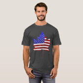 Canada USA T-shirt souvenir Plus Size Hommes (Devant entier)