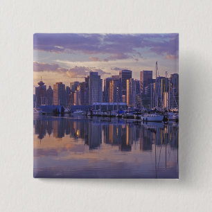 Canada, Vancouver, Brits-Columbia. Vancouver Vierkante Button 5,1 Cm