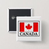Canada Vierkante Button 5,1 Cm (Voorkant /achterkant)