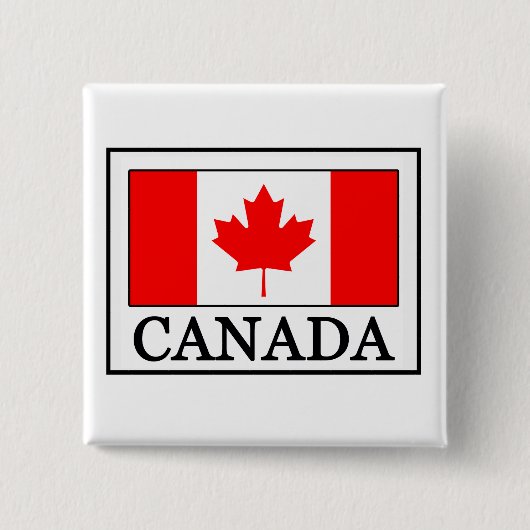 Canada Vierkante Button 5,1 Cm (Voorkant)