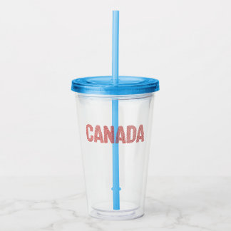 Canada Vingerafdruk Grafische T-Shirt Acryl Drinkbeker