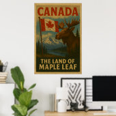 Canada Vintage Travel Art Poster (Thuiskantoor)