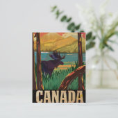 Canada Vintage Travel Poster Briefkaart (Staand voorkant)