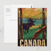 Canada Vintage Travel Poster Briefkaart (Voorkant / Achterkant)