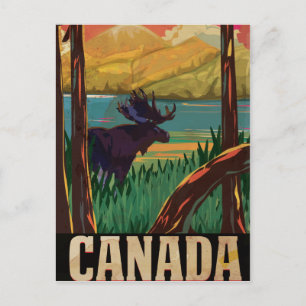 Canada Vintage Travel Poster Briefkaart