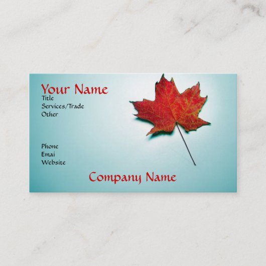 canada - visitekaartje (Voorkant)