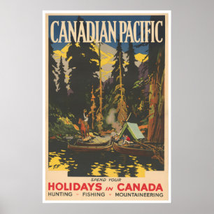 Canada Visposter Kunst Jachtprint Sportvisserij Poster