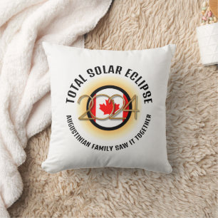 CANADA Vlag 2024 TOTAAL ZONSVERDUISTERING Souvenir Kussen