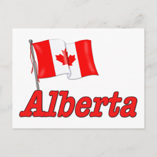 Canada vlag - Alberta Briefkaart