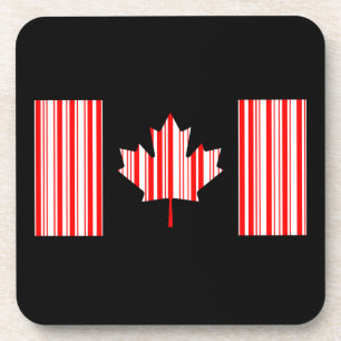 CANADA VLAG BAR CODE Canadese Barcode Drankjes Onderzetter