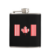 CANADA VLAG BAR CODE Canadese Barcode Heupfles (Voorkant)