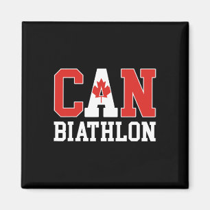 Canada Vlag Biathlonist - Canadese Can Biathlon Magneet