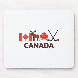 Canada Vlag Canadese Esdoornblad Hert IJshockey Muismat