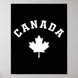 Canada Vlag Canadese Vakantie Vissen Wandelen Skie Poster