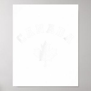 Canada Vlag Canadese Vakantie Vissen Wandelen Skie Poster