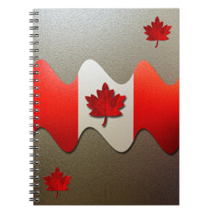 Canada Vlag-Chrome door Shirley Taylor Notitieboek