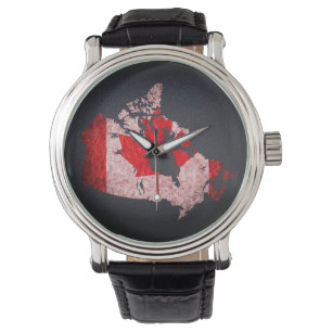Canada vlag en kaart horloge