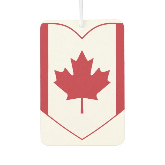 Canada Vlag Hart Auto Luchtverfrisser (Voorkant)