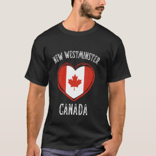 Canada Vlag Hart New Westminster Stad T-shirt