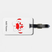 Canada Vlag Hond Paw Print Bagagelabel (Achterkant horizontaal)
